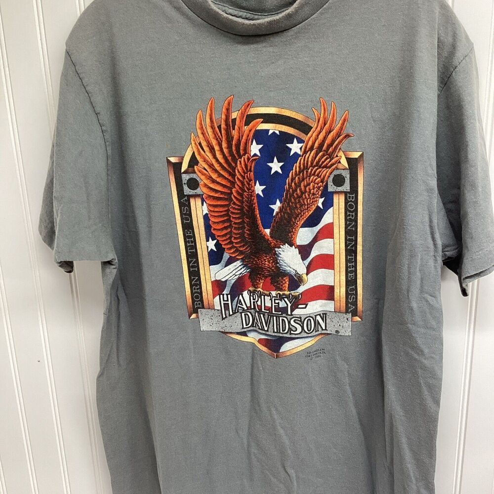 1991 Harley Davidson 3d Emblem Single Stitch Crazy Bobs Daytona Bike Week *G